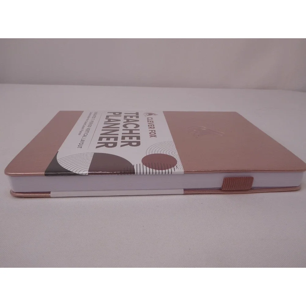 Clever Fox Teacher Planner School Year UnDated 7-Period Planner in Rose Gold New
